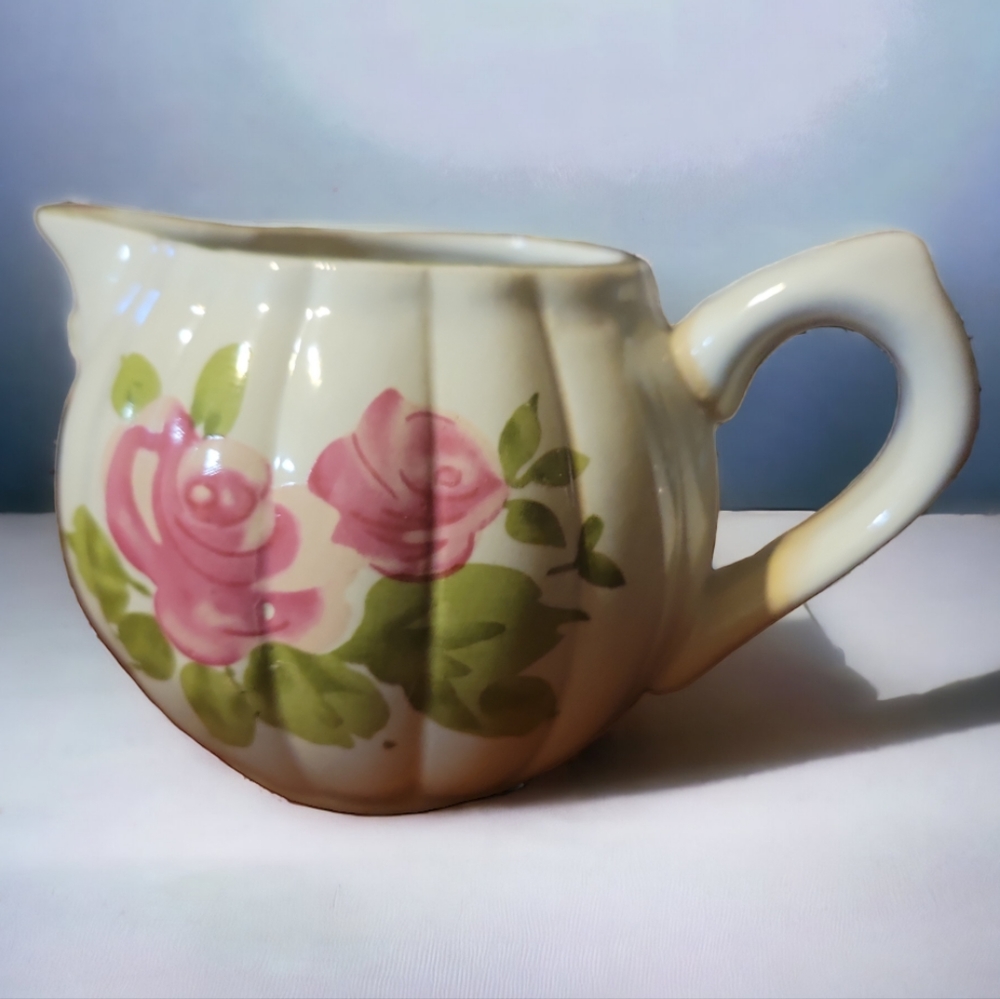 Vtg Roseland By GIBSON DESIGNS Coffee Tea Creamer Pitcher Stoneware